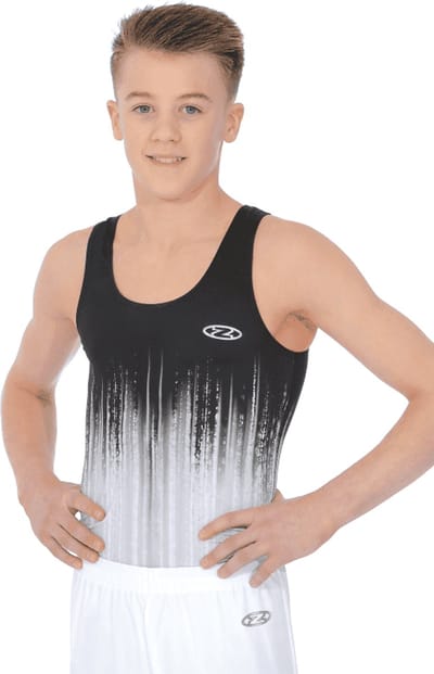 Wit Ignite herenturnpak maat 110-116 jongens gympak witte zwart zwarte lycra