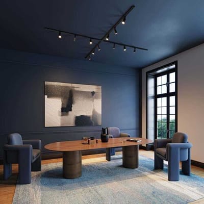 HOFTRONIC railverlichting pakket x-vorm – 4x 1,5 meter rails – 12 gu10 railspots – dimbaar – aluminium zwart – ip20 – modulair – 230v – railverlichting woonkamer keuken