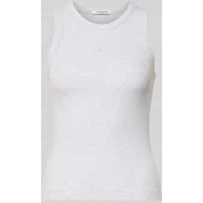 Tanktop in riblook met ronde hals