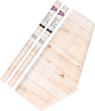 Decoratie plakfolie met houtnerf look - 2x - 45 cm x 2 meter - zelfklevend - kleeffolie - decoratiefolie