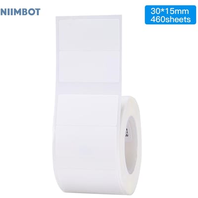 Niimbot Wit Blanco Thermisch Printpapier Rol Barcode Prijs Maat Naam Labelpapier Waterdicht 30x15mm (460 sheets)