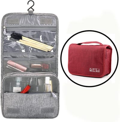 Ophangbare Toilettas met Haak - Dames & Heren - Travel bag Organizer - Waterdichte Reis tas - Mannen & Vrouwen - Rood