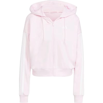 Adidas Sportswear Essentials 3-Stripes French Terry Ritshoodie - Dames - Roze