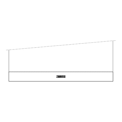 AEG voorste glas, zwart, Electrolux, 594x466mm 140061348136