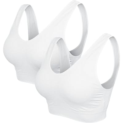 Urban Classics Ondergoed - Ladies Pads Sport Bra 2er Pack - XS tot 5XL - voor Vrouwen - wit