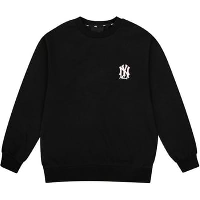 Sweatshirt à col rond MLB New York Yankees Personnalisé Lettre Rose Automne Unisexe Noir 31MT04941-50X M black
