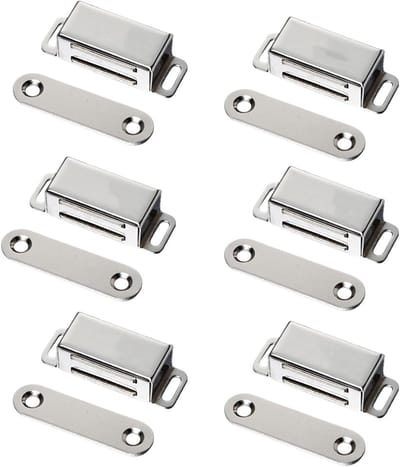 6 Stuks Mini Deurslot met Automatische Veer voor Ramen, Schuren, Poorten en Kastdeuren