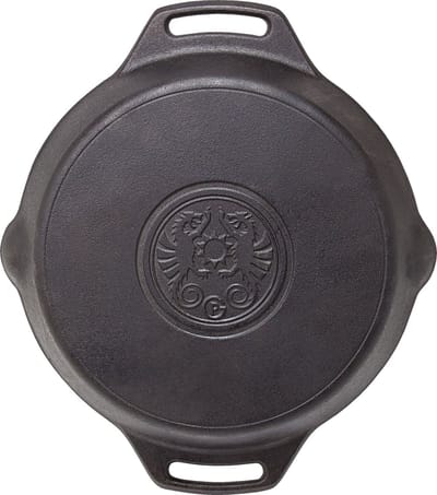 Petromax fp40h-t, skillet, 40 cm, pan met handgrepen, gietijzer, zwart