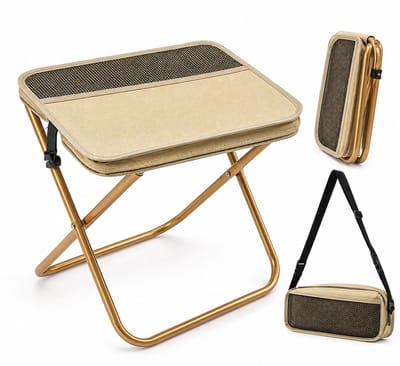VHV - Opvouwbare Kruk - Draagbare Kampeerstoel van Staal en Oxford Canvas - Compacte Stoel voor Camping en Vissen