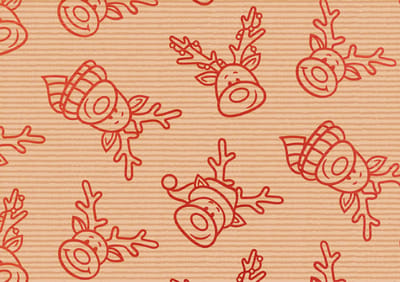 Kerstcadeaupapier 'Rendier Rudolf'