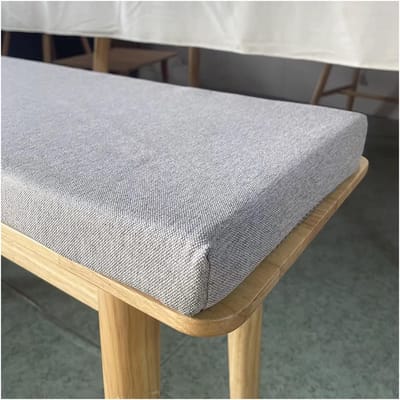 Bank Kussen - Zitkussen - Binnen en buiten - Antislip onderkant - 140x30cm - Lichtgrijs