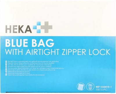 HEKA bluebag stoma afvalzakje gripsluiting niet steriel 100ST