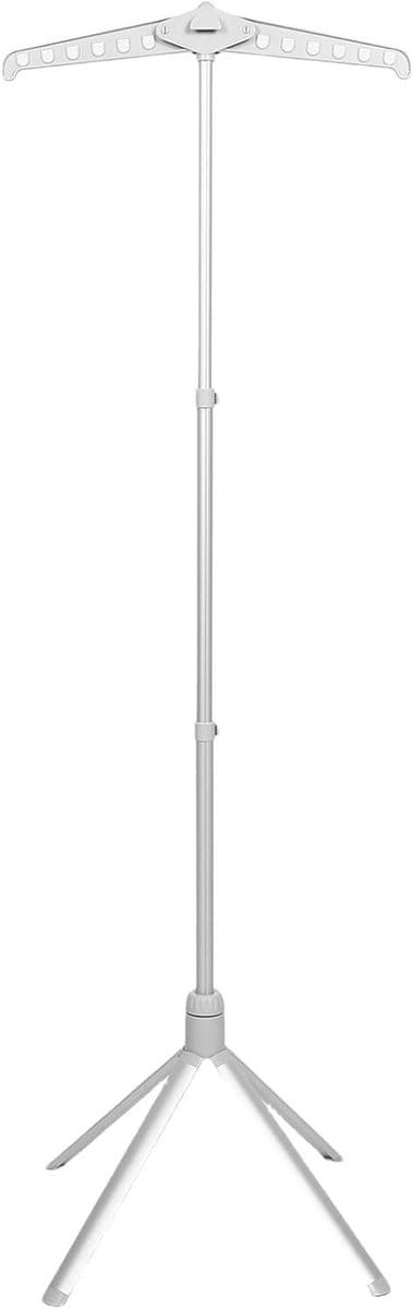 Stoomstrijkijzer Standaard - Kledinghanger Stomer - Kleding Verzorgen - Inklapbaar Verstelbaar - 147 cm Hoog - Grijs