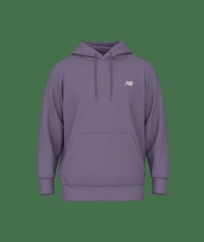 NEW BALANCE - sport essentials fleece hoodie - Hoodie heren - Paars