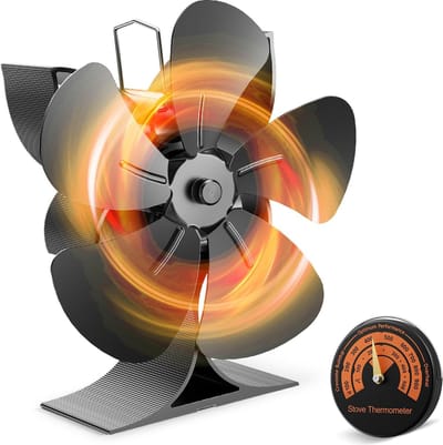 Luxe Kachelventilator, voor houtkachel of open haard, milieuvriendelijk en efficiënt