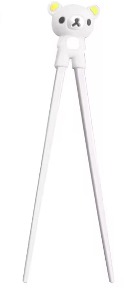 ProductGoods - 2 Stuks Eetstokjes Voor Kinderen - Sushi - Met Hulpstuk - Wit - Bestek - Chopsticks - Noodle - Noedel