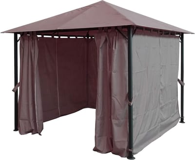 Tuinpaviljoen Metaal - Partytent - Buiten Ontspannen - Waterafstoeend Dak - 3x3 Meter - Antraciet Grijs
