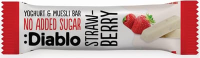 Diablo | No Added Sugar | Strawberry Yoghurt Muesli Bar | 1 x 30 gram | Snel afvallen zonder poespas!