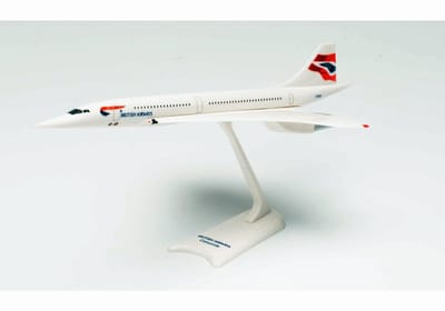 Herpa Aérospatiale-BAC vliegtuig Concorde British Airways schaal 1:250