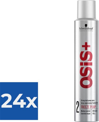 Schwarzkopf Haarspray Osis+ Freeze Pump 200 ml - Unisex - Voordeelverpakking 24 stuks