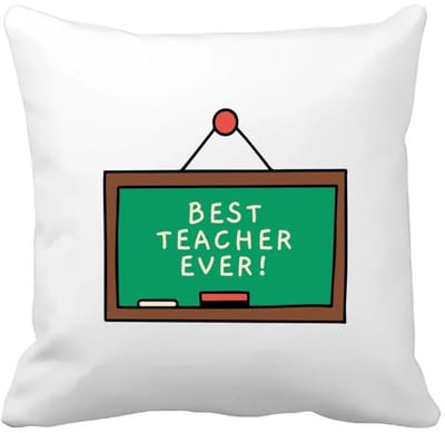 Akyol - best teacher ever Kussen hoes - Docent - meesters of juffen - leraren - verjaardag - afscheidscadeau - geschenk - kado - 40 bij 40 cm