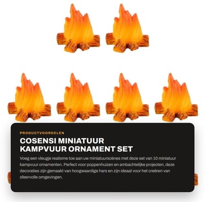 Dailygoods - Miniatuur Kampvuur Ornament Set voor Decoratie