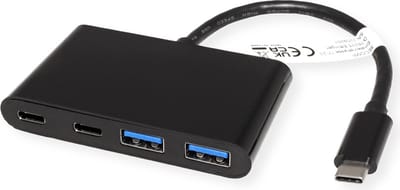 VALUE USB 3.2 Gen 2 Hub, 4x (2x A+ 2x C), Type C aansluitkabel