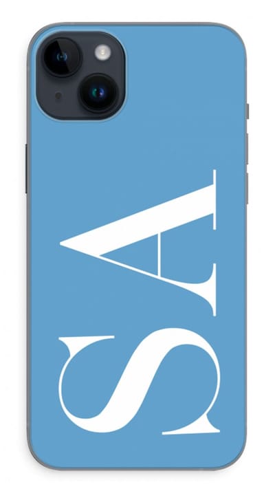 Gepersonaliseerd - Case Company® - Hoesje geschikt voor iPhone 14 Plus hoesje - Monogram N°2 - Soft Cover Telefoonhoesje - Bescherming aan alle Kanten en Schermrand