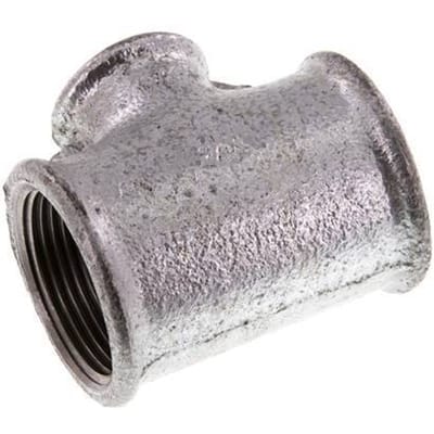 Rp 1 1/4'' x Rp 3/4'' Verzinkt Gietijzeren T-stuk 25 Bar