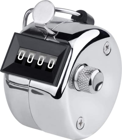 Handteller | Teller | Digitale handteller | Personenteller | Handteller personenteller | Grijs/zwart | Able & Borret