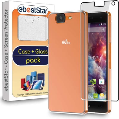 ebestStar - Hoes geschikt voor Wiko Highway 4G, Back Cover, Beschermhoes anti-luchtbellen hoesje, Transparant + Gehard Glas