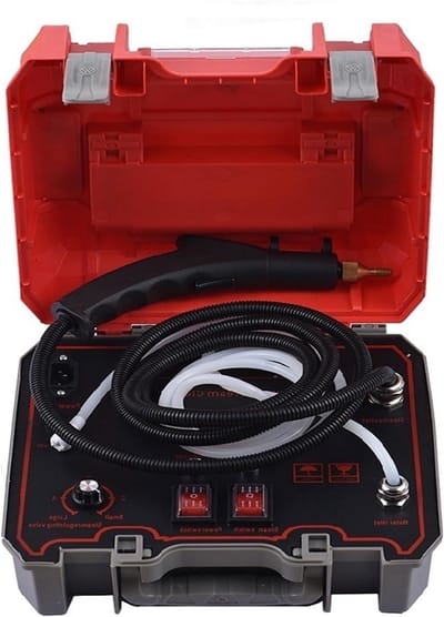 Elektrische Stoomreiniger - Stoomboot Huis - Dieptereiniging Huis - 2500W Hoge Druk - 3 Meter Pijp - Rood