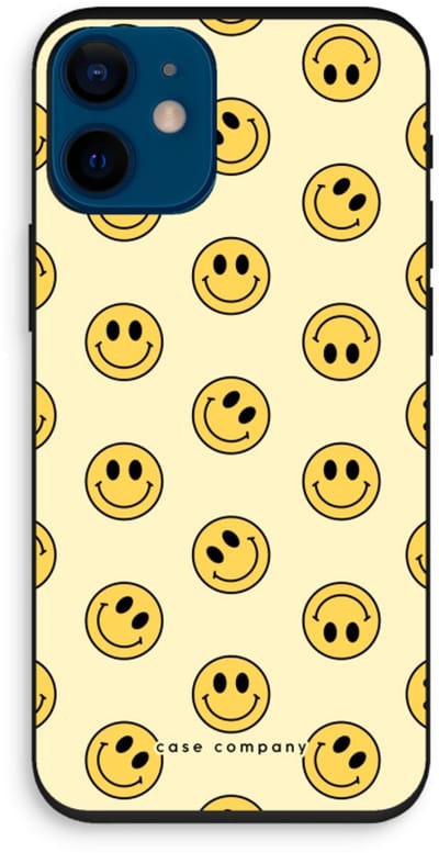 Case Company® - Hoesje geschikt voor iPhone 12 mini hoesje - Smiley N°2 - Biologisch Afbreekbaar Telefoonhoesje - Bescherming alle Kanten en Schermrand