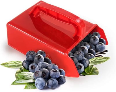 Bessenplukker - Plukhark Bosbes - Bessen Oogsten - Metalen Kam - 23 x 16 x 14 cm - Blauw