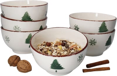 Set van 6 sneeuwvlokschalen 14cm - 23105761