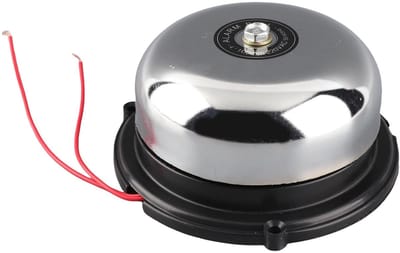 Allecto - Elektrische bel - 4-inch - Geluidssterkte 90 decibel - Roestvrij staal - Alarmbel - Geschikt voor openbare ruimtes - Zilver