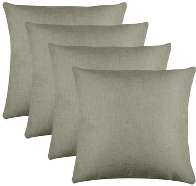 Stof Textile sierkussen Bea - 4x - groen - 50 x 50 cm - bank kussens - zitkussens - binnen/buiten - polyester