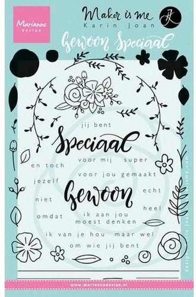 Marianne Design Stempel Gewoon - Speciaal (Nederlands) KJ1702 12.0x22.0 cm