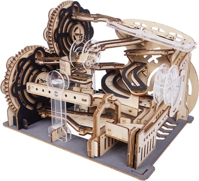 Houten Marmeren Baan - 3D Puzzel Kit - Ontspanning Bouwen - Mechanisch Model - 328 x 20 x 01 cm