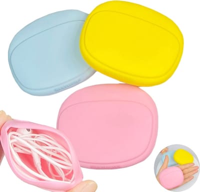 Siliconen Hoofdtelefoon Organizer - Draagbare Opbergtas voor Kabels en Sleutels - Set van 3 Kleuren