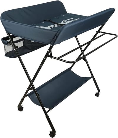 Draagbare Luiertafel - Baby Verschoontafel - Baby Verzorging - In Hoogte Verstelbaar - 80 x 66 x 98 cm - Donkerblauw