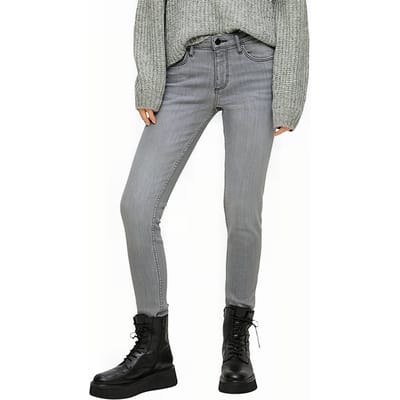 s.Oliver -qs Jeans Grey-denim Maat: W32L32 | Skinny Jeans Outlet | Dames | Grijs
