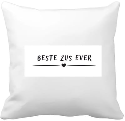 Akyol - beste zus ever Kussen hoes - Zus - sister - leuk cadeau voor je zus - 40 bij 40 cm