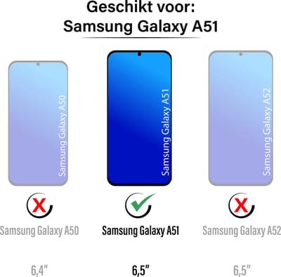 Hoesje geschikt voor Samsung Galaxy A51 - Backcover - Pasjeshouder - Portemonnee - Kunstleer - Donkerblauw