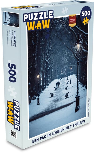 Puzzel Een pad in Londen met sneeuw - Legpuzzel - Puzzel 500 stukjes