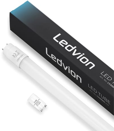 Ledvion - 10X LED Tube - 60CM - 7W - Neon - 6500K - 1120L - Koel Wit - Plafond & Homogeen Licht