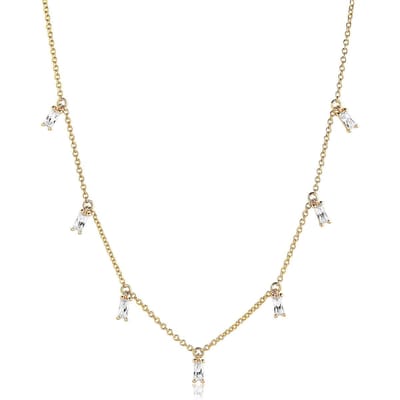 Sif Jakobs PRINCESS BAGUETTE NECKLACE SJ-C1074-CZ-YG