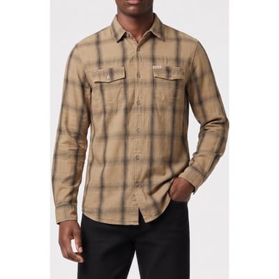 GUESS  Eco Ls Sunset Shirt Sand Faded Check Taglia: XS | Camicie Casual Outlet | Uomo | Giallo