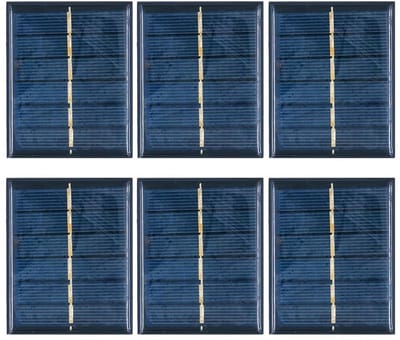 Mini Zonnepanelen Set - Zonnecellen Power - DIY Projecten Laden - Compact Waterdicht Ontwerp - 60x75 mm - Zwart
