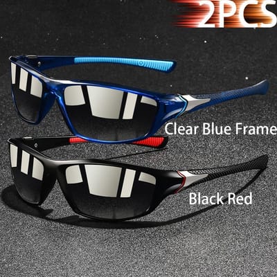 1-3 Stuks Vintage Sportzonnebril UV400 Anti-Reflectie voor Mannen Vrouwen Vissen Hardlopen Fietsen Bergbeklimmen Buiten Zonnebrillen gray
